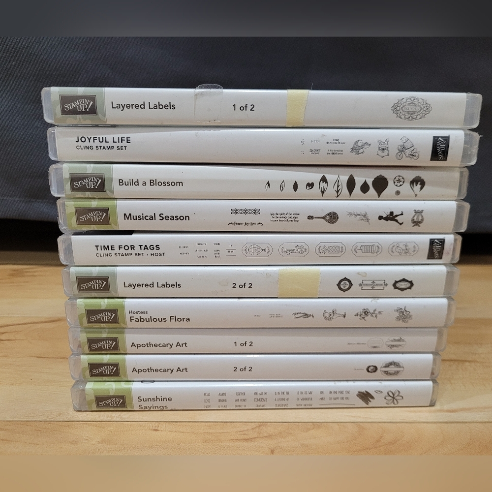 10 Stampin' Up stamp sets, see all pictures